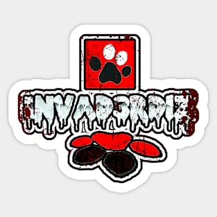 Invad3r Bloody Paws Sticker